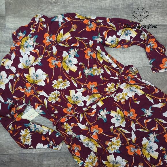 St. John's Bay Long Sleeve Button Front Tie Dress Size L - Picture 7 of 7